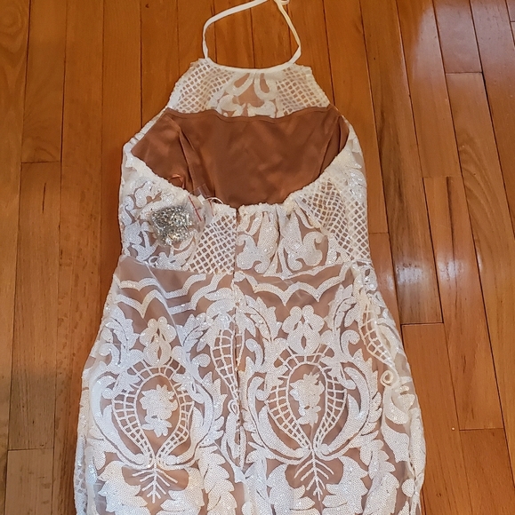 Gorgeous Maxi Dress Beaded Looks like Lace XL by XOXO - Picture 6 of 7